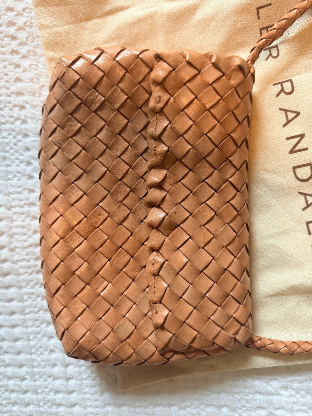 Loeffler Randall Vinnie Mini Woven Crossbody - Desert Sand - Picture 7 of 12